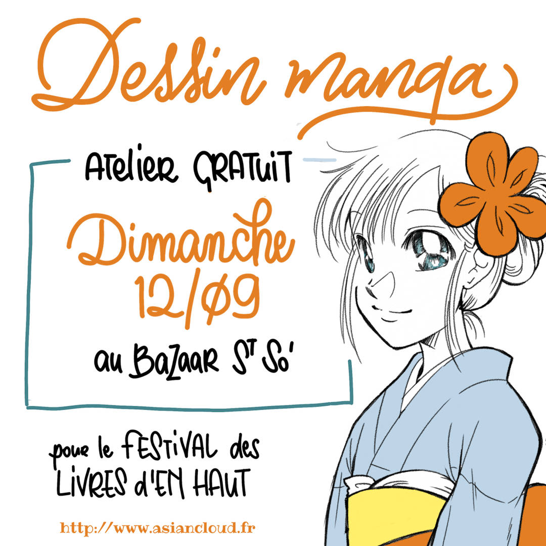 Atelier dessin manga gratuit à Lille Dimanche 12 septembre 2021 sur le thème des kimono et de la poésie d'automne