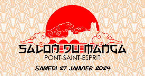 Affiche du premier salon manga de Pont-Saint-Esprit dans le Gard